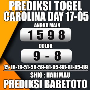 Prediksi CAROLINA DAY 17 Mei