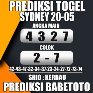 Prediksi SYDNEY 20 Mei 2024