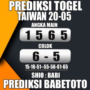 PREDIKSI Taiwan 19 Mei 2024BABETOTO – Prediksi Togel Taiwan khusus untuk Anda pecinta racikan angka dari BABETOTO