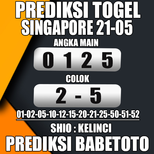 Prediksi SINGAPORE 21 Mei 2024