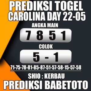 Prediksi CAROLINA DAY 22 Mei 2024