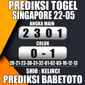 Prediksi SINGAPORE 22 Mei 2024