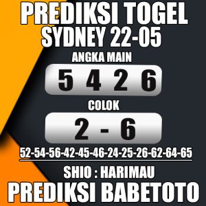 Prediksi SYDNEY 22 Mei 2024