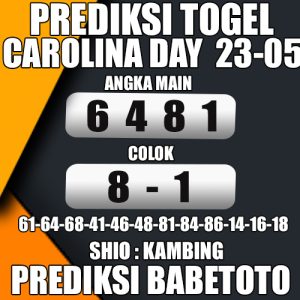 Prediksi CAROLINA DAY 23 Mei 2024