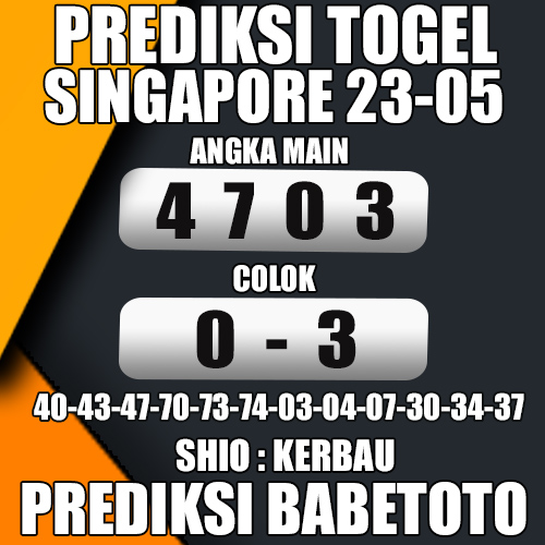 Prediksi SINGAPORE 23 Mei 2024