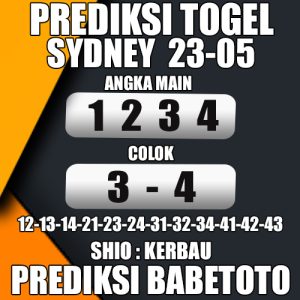 Prediksi SYDNEY 23 Mei 2024