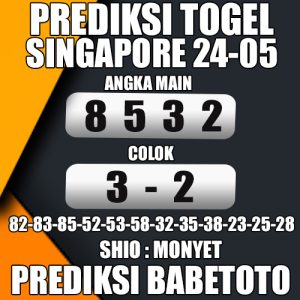 PREDIKSI Singapore 23 mei 2024 BABETOTO – Prediksi Togel Singapore khusus untuk Anda pecinta racikan angka dari BABETOTO