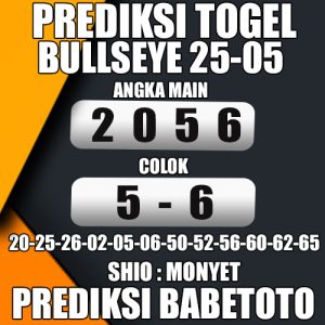 Prediksi BULLSEYE 25 Mei 2024