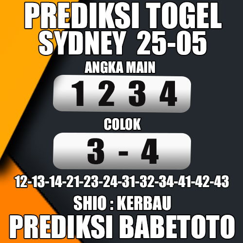 Prediksi SYDNEY 25 Mei 2024