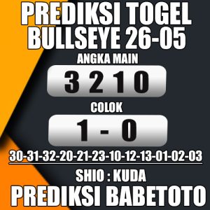 Prediksi BULLSEYE 26 Mei 2024