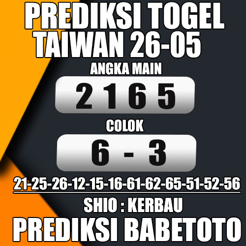 Prediksi TAIWAN 26 Mei 2024