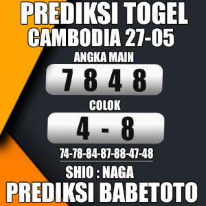 Prediksi Cambodia 27 Mei 2024