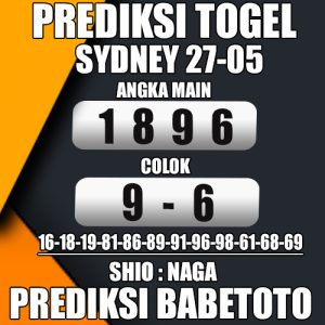 Prediksi SYDNEY 27 Mei 2024