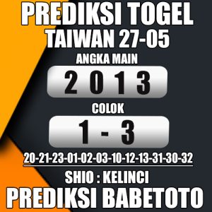 Prediksi TAIWAN 27 Mei 2024