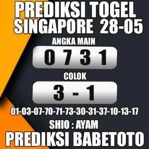 Prediksi SINGAPORE 28 Mei 2024