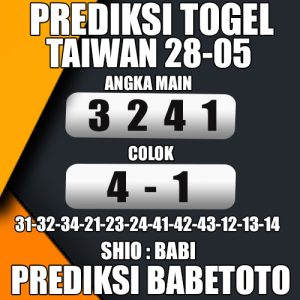 Prediksi TAIWAN 28 Mei 2024