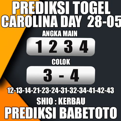 Prediksi CAROLINA DAY 28 Mei 2024