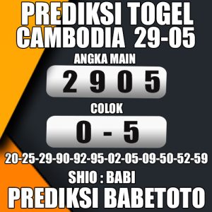 Prediksi Cambodia 29 Mei 2024