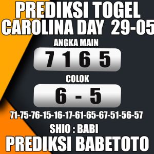 Prediksi CAROLINA DAY 29 Mei 2024