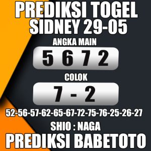 Prediksi SYDNEY 29 Mei 2024