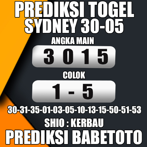 Prediksi SYDNEY 30 Mei 2024