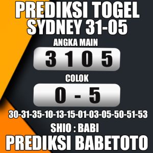 Prediksi SYDNEY 31 Mei 2024