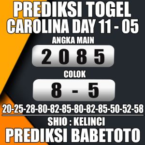 Prediksi CAROLINA DAY 11 Mei 2024