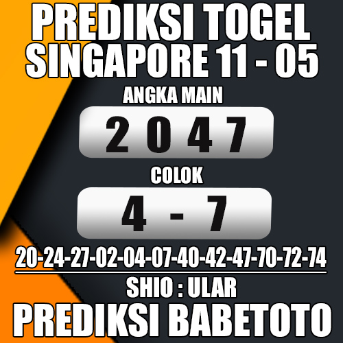 Prediksi SINGAPORE 11 Mei 2024