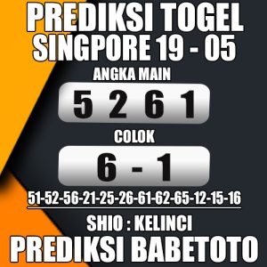 Prediksi SINGAPORE 19 Mei 2024