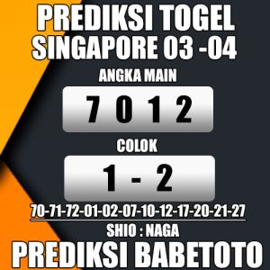 Prediksi SINGAPORE 03 Mei 2024