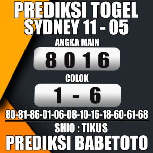 Prediksi SYDNEY 11 Mei 2024