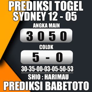 Prediksi SYDNEY 12 Mei 2024