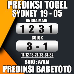 Prediksi SYDNEY 19 Mei 2024