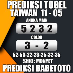 Prediksi TAIWAN 11 Mei 2024