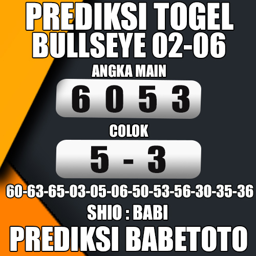 Prediksi BULLSEYE 02 Juni 2024