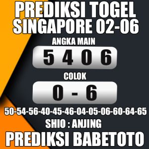 Prediksi SINGAPORE 02 Juni 2024