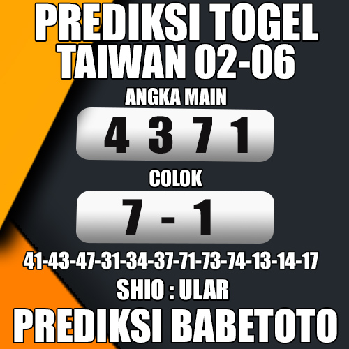 Prediksi TAIWAN 02 Juni 2024