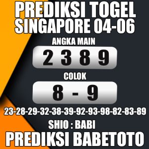 Prediksi SINGAPORE 04 Juni 2024