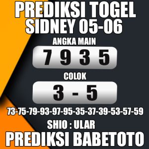 Prediksi SYDNEY 05 Juni 2024