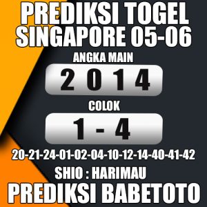 Prediksi SINGAPORE 05 Juni 2024