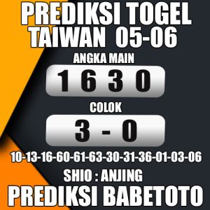 Prediksi TAIWAN 05 Juni 2024