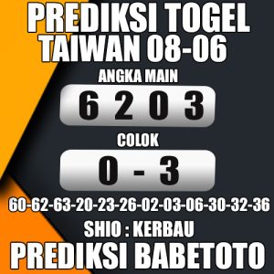 Prediksi TAIWAN 08 Juni 2024