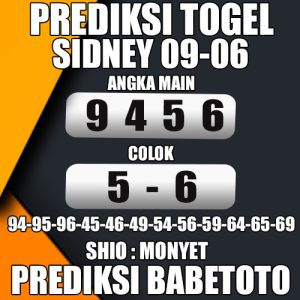 Prediksi SYDNEY 09 Juni 2024