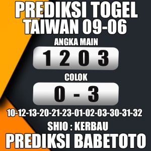 Prediksi TAIWAN 09 Juni 2024