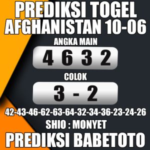 Prediksi AFGHANISTAN 10 Juni 2024