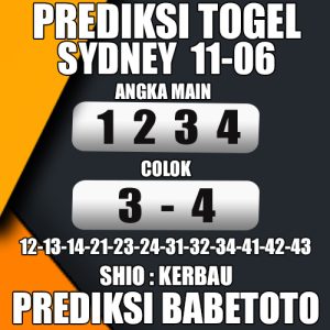 Prediksi SYDNEY 11 Juni 2024