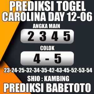 Prediksi CAROLINA DAY 12 Juni 2024