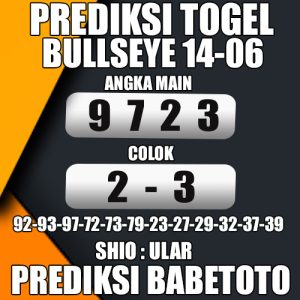 Prediksi BULLSEYE 14 Juni 2024