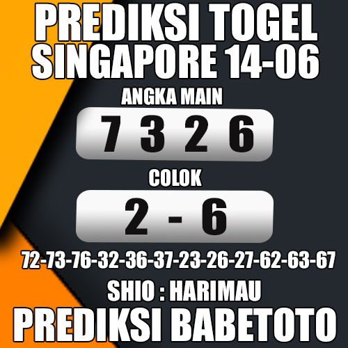 Prediksi SINGAPORE 14 Juni 2024