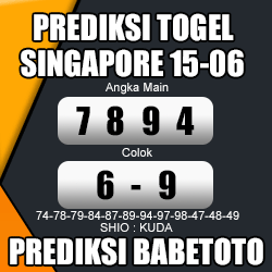 Prediksi SINGAPORE 15 Juni 2024